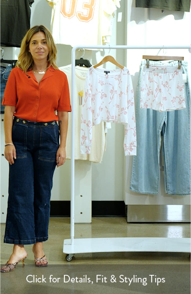 Kids' Print Long Sleeve Top & Shorts Set, sales video thumbnail