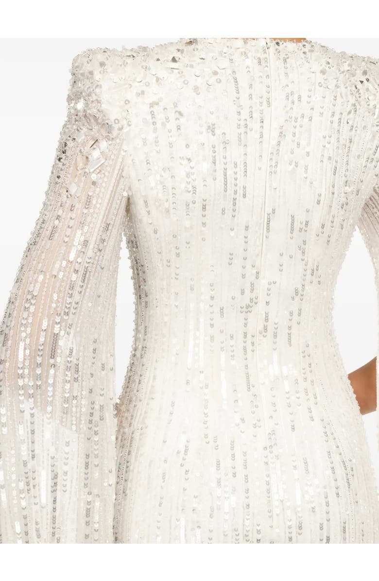 Jenny Packham Sweet Magic Embellished Sleeve Dress, Alternate, color, Ivory