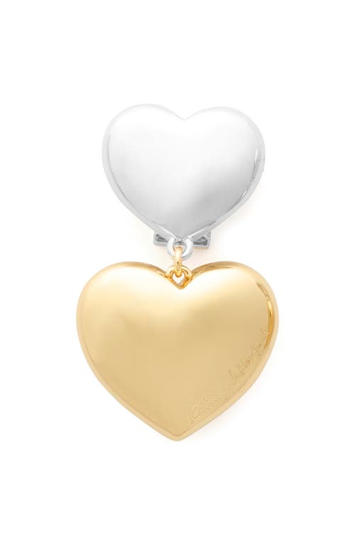 Kate Spade New York Heart You Double Drop Earrings In Silver Gold