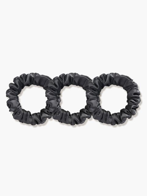 3Pcs Bundle Pure Silk Classic Hair Scrunchies - 2cm