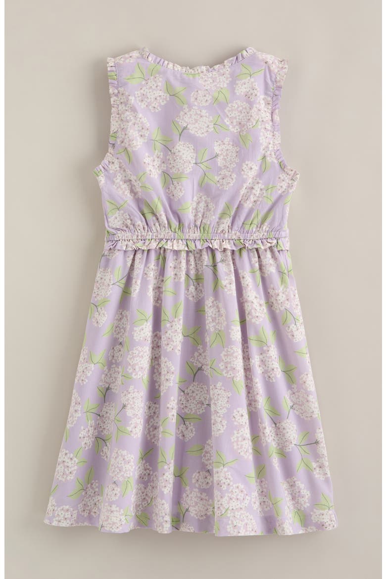 Kids' Button Front Cotton Dress, Alternate, color, PURPLE SECRET HYDRANGEA