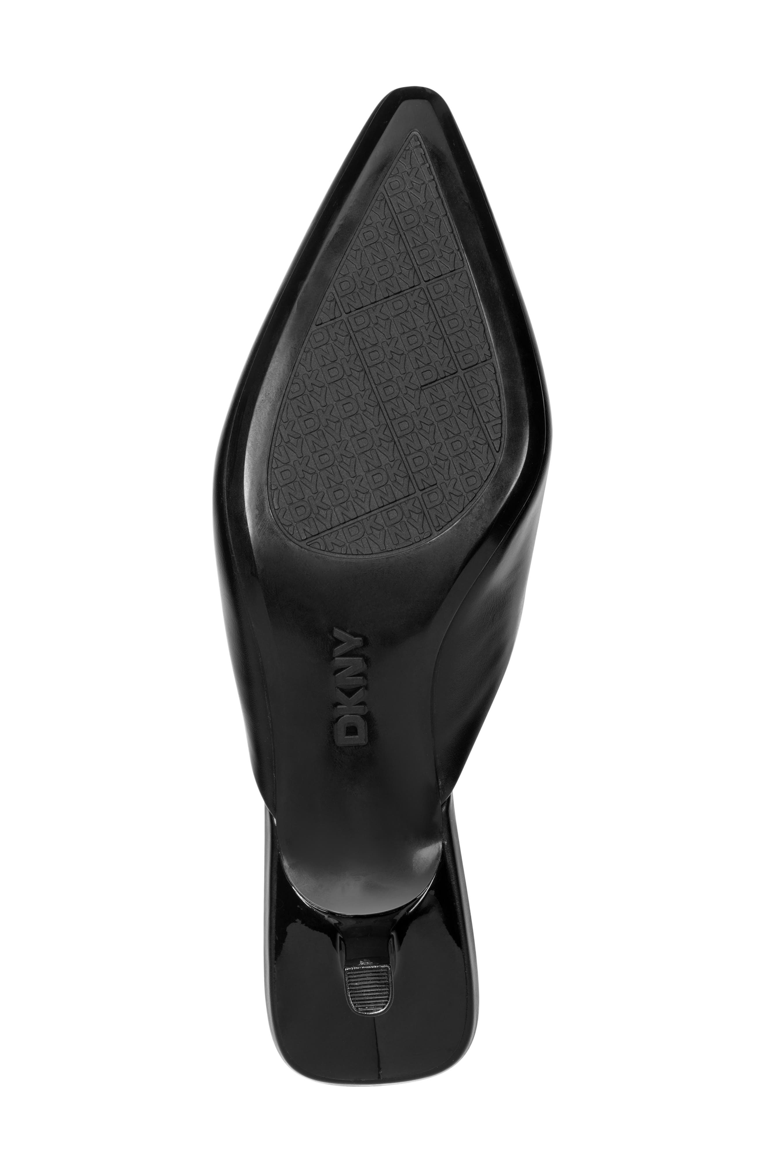 DKNY Nabil Pointed Toe Kitten Heel Mule, Alternate, color, Black