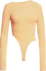 Jean Paul Gaultier Stripe Long Sleeve Bodysuit