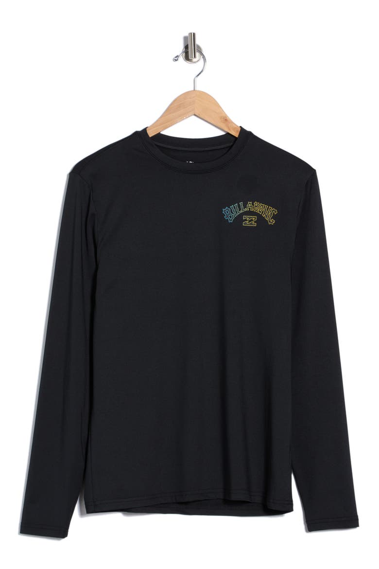 Arch Wave Long Sleeve T-Shirt, Alternate, color, BLACK