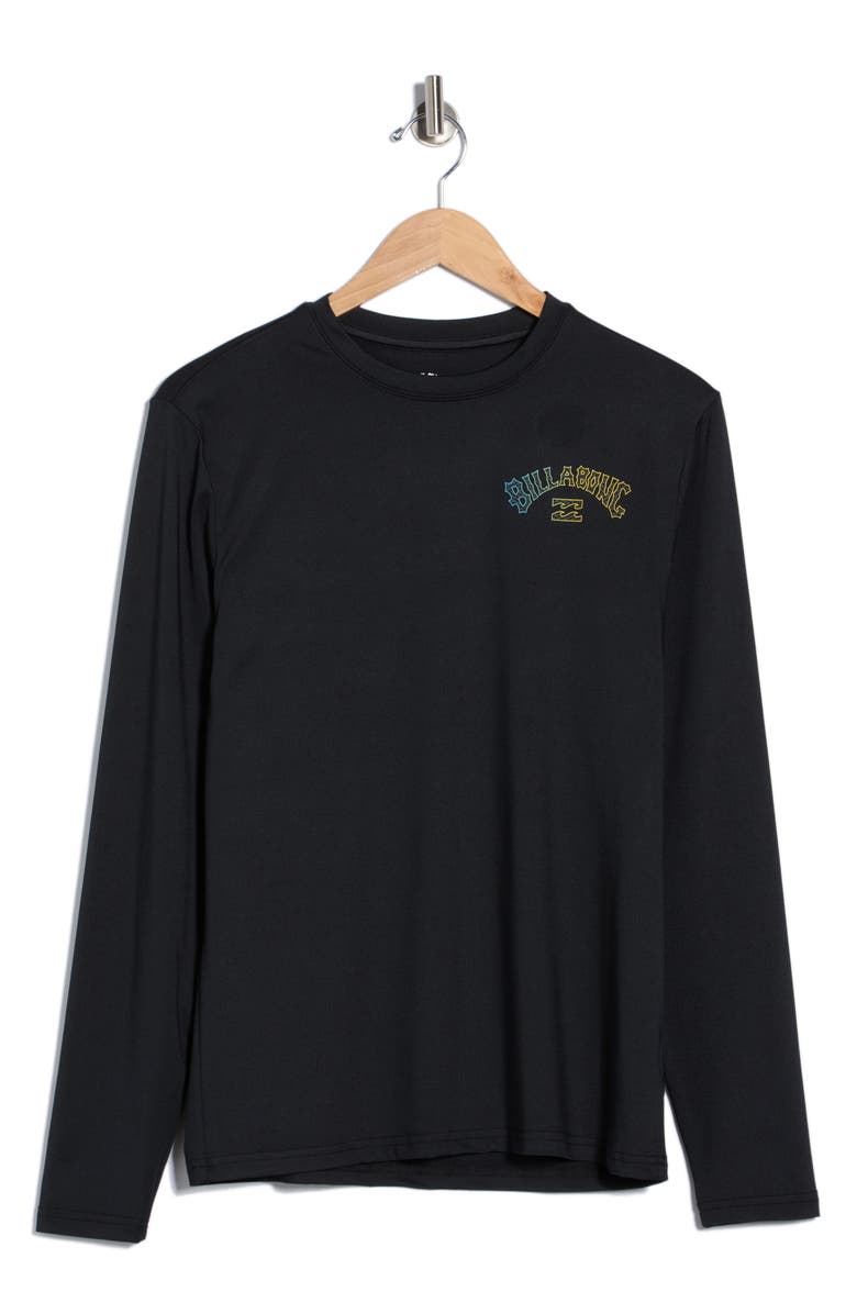 Billabong Arch Wave Long Sleeve T-Shirt, Alternate, color, Black