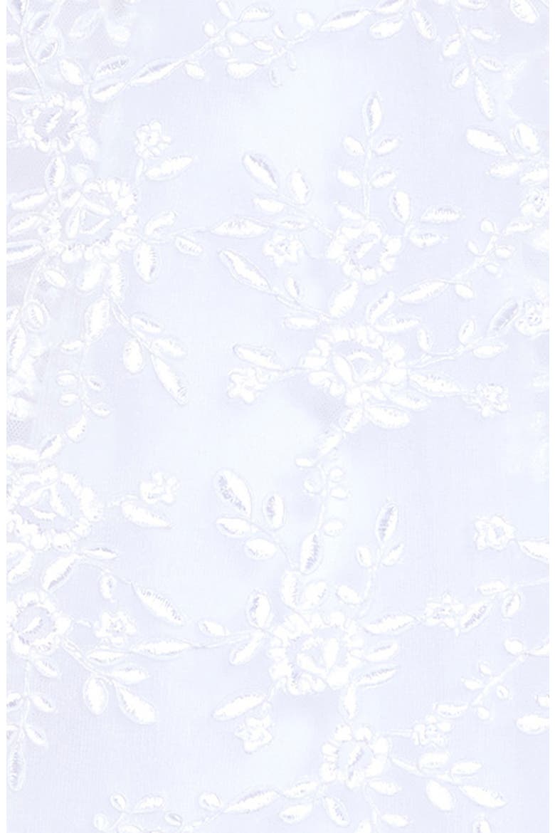 Kids' Embroidered Lace First Communion Dress, Alternate, color, WHITE
