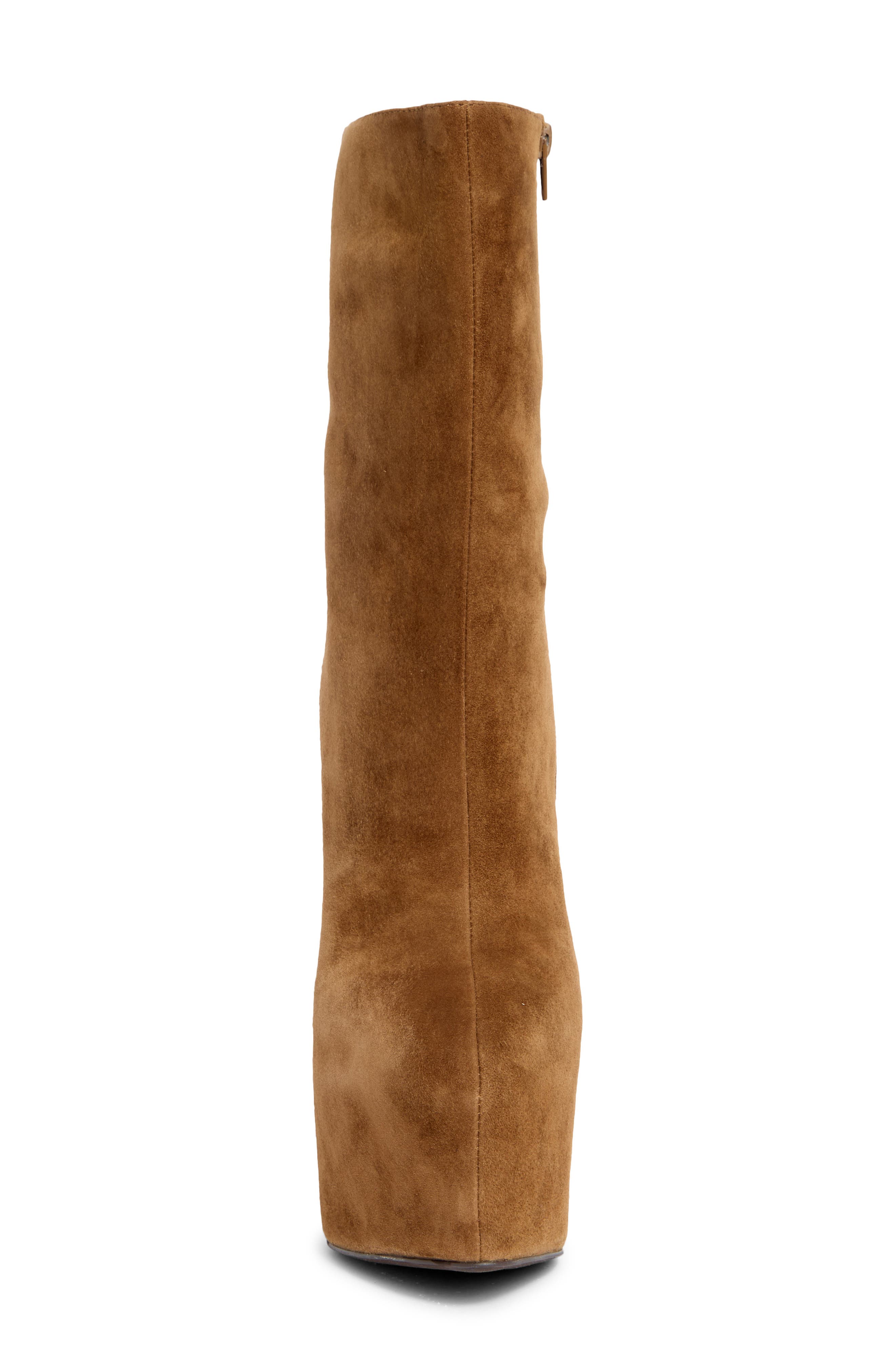 Woah Platform Boot, Alternate, color, DARK TAN SUEDE