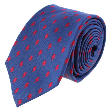 Zesus Striking Lightning Novelty Silk Necktie