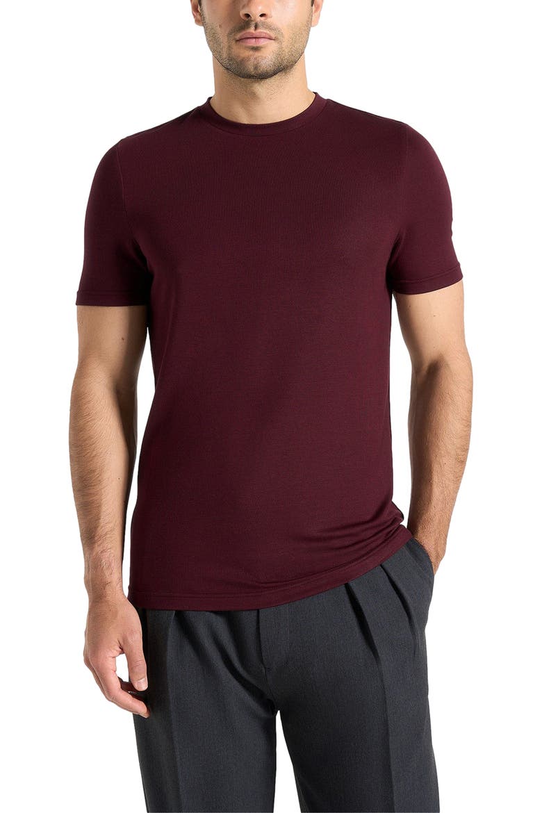 Fitted Luxe T-Shirt, Main, color, Wine Red