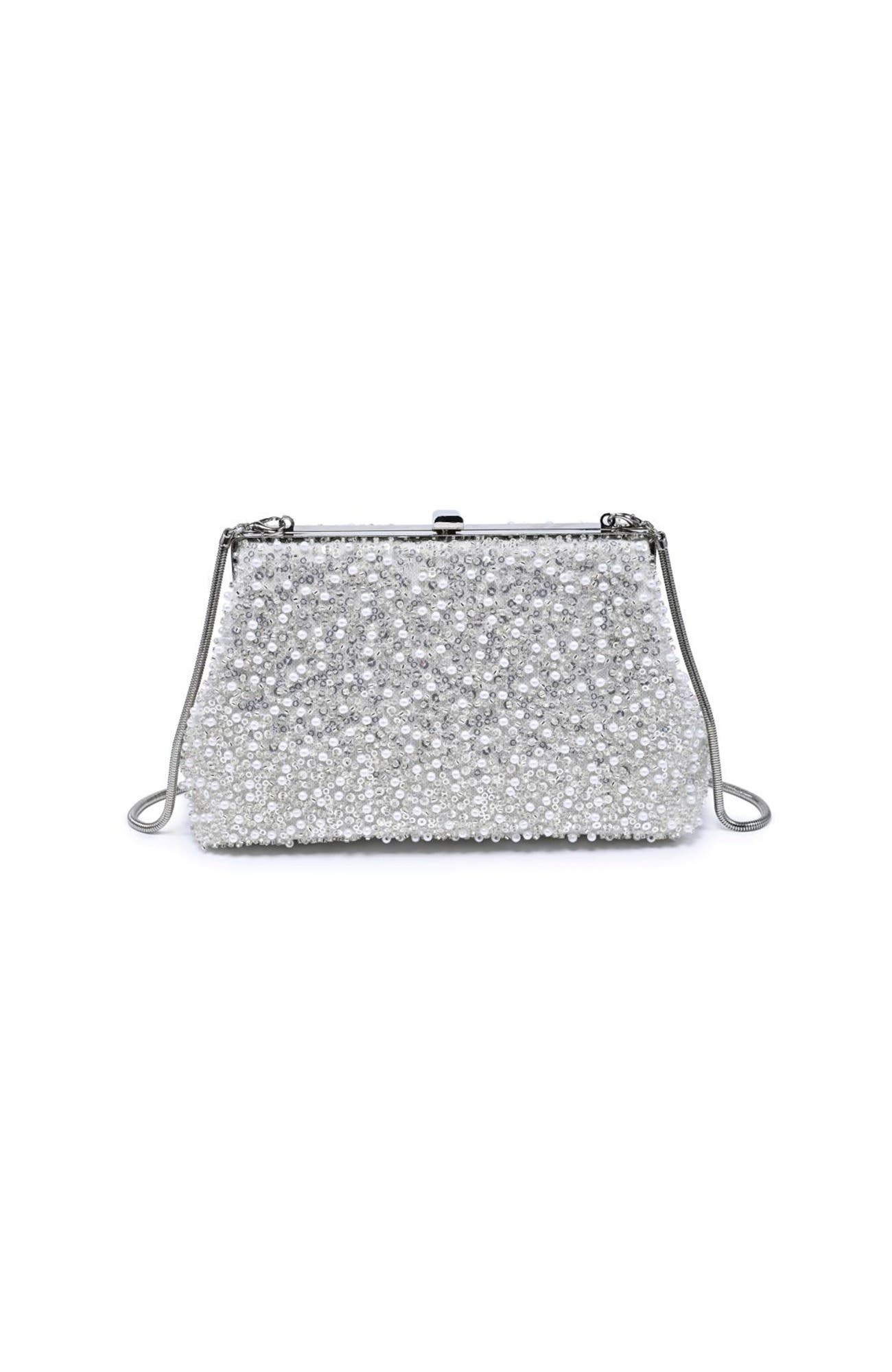 Glitz Evening Bag, Main, color, Ivory