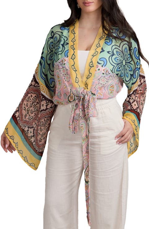 Paisley Tie Front Tunic