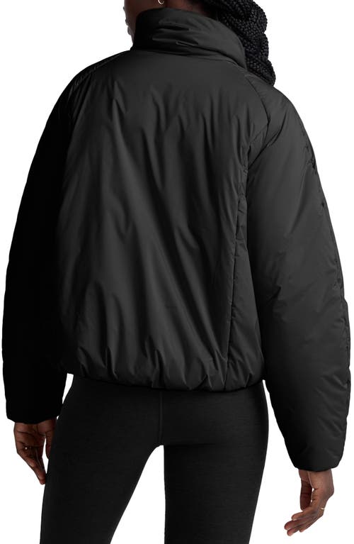 Beyond Yoga Warm Up Water Repellent Puffer Jacket In Black