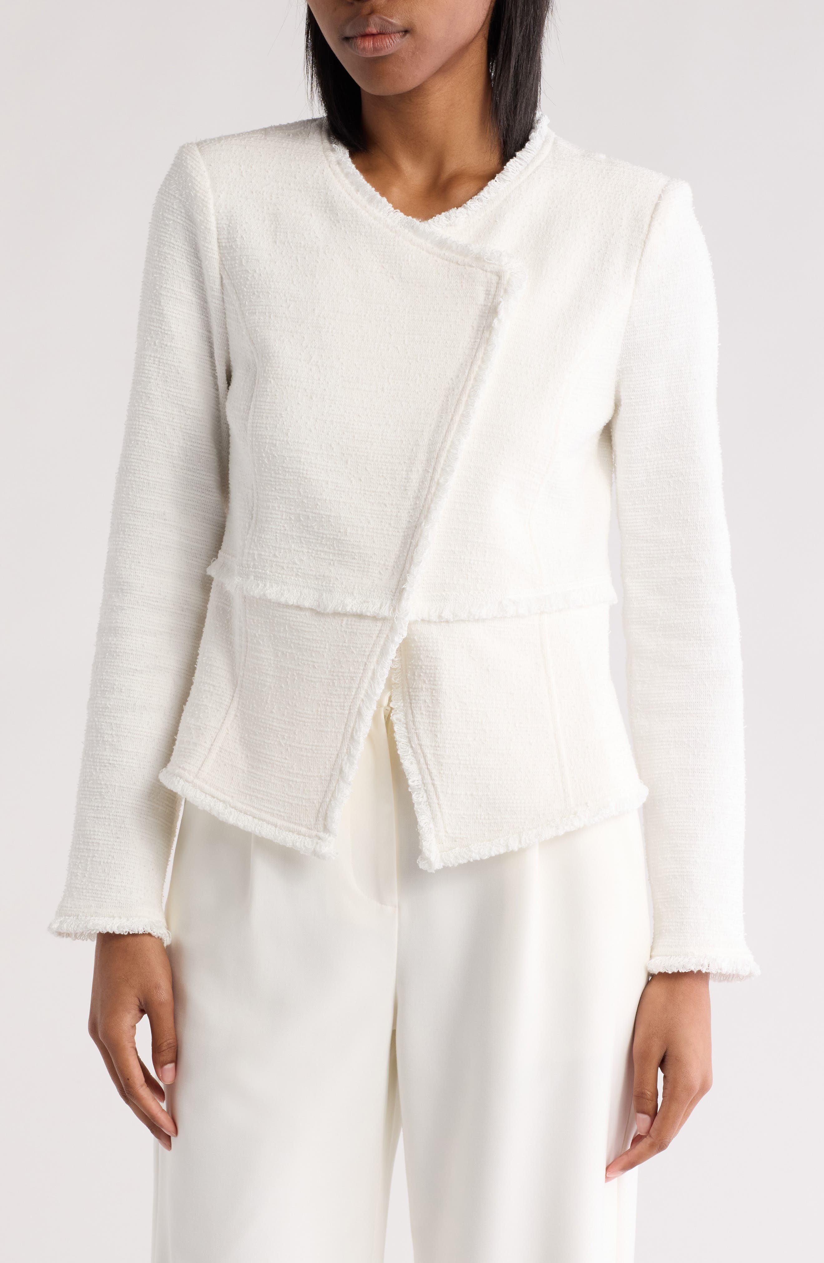Fringe Tweed Moto Jacket