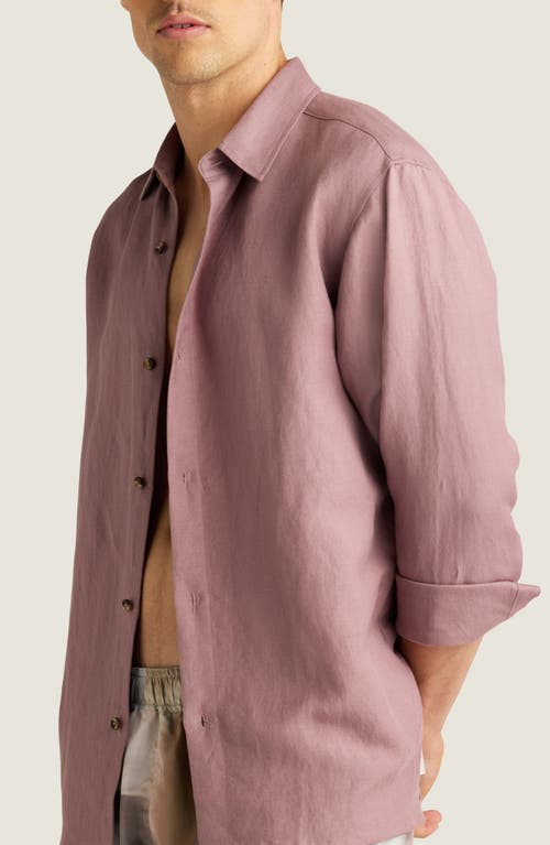 AUTO-REPLY™ AUTO-REPLY™ ANDREW LINEN BLEND BUTTON-UP SHIRT 