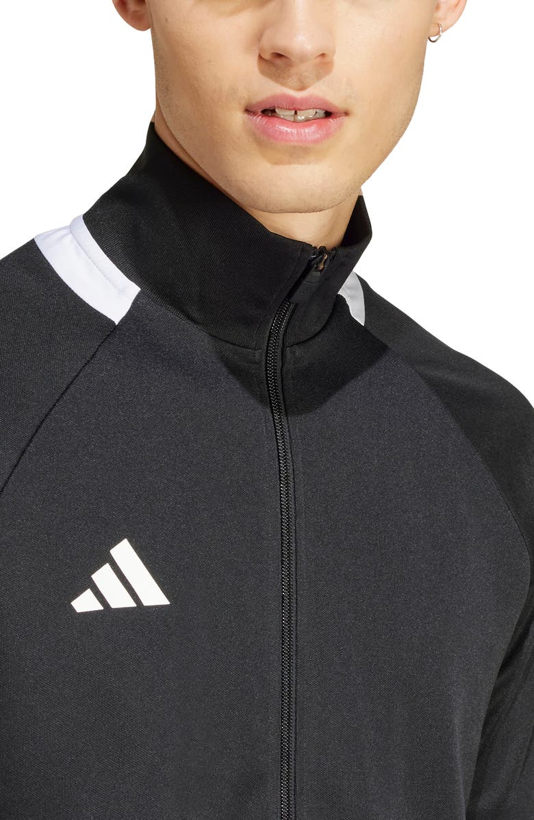 adidas Sereno AEROREADY 3-Stripes Jacket, Alternate, color, Black/ White