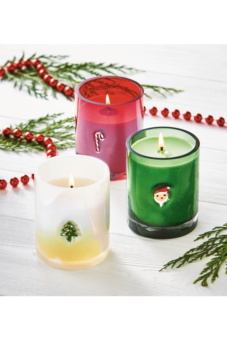 Holiday Candle, Alternate, color, Red