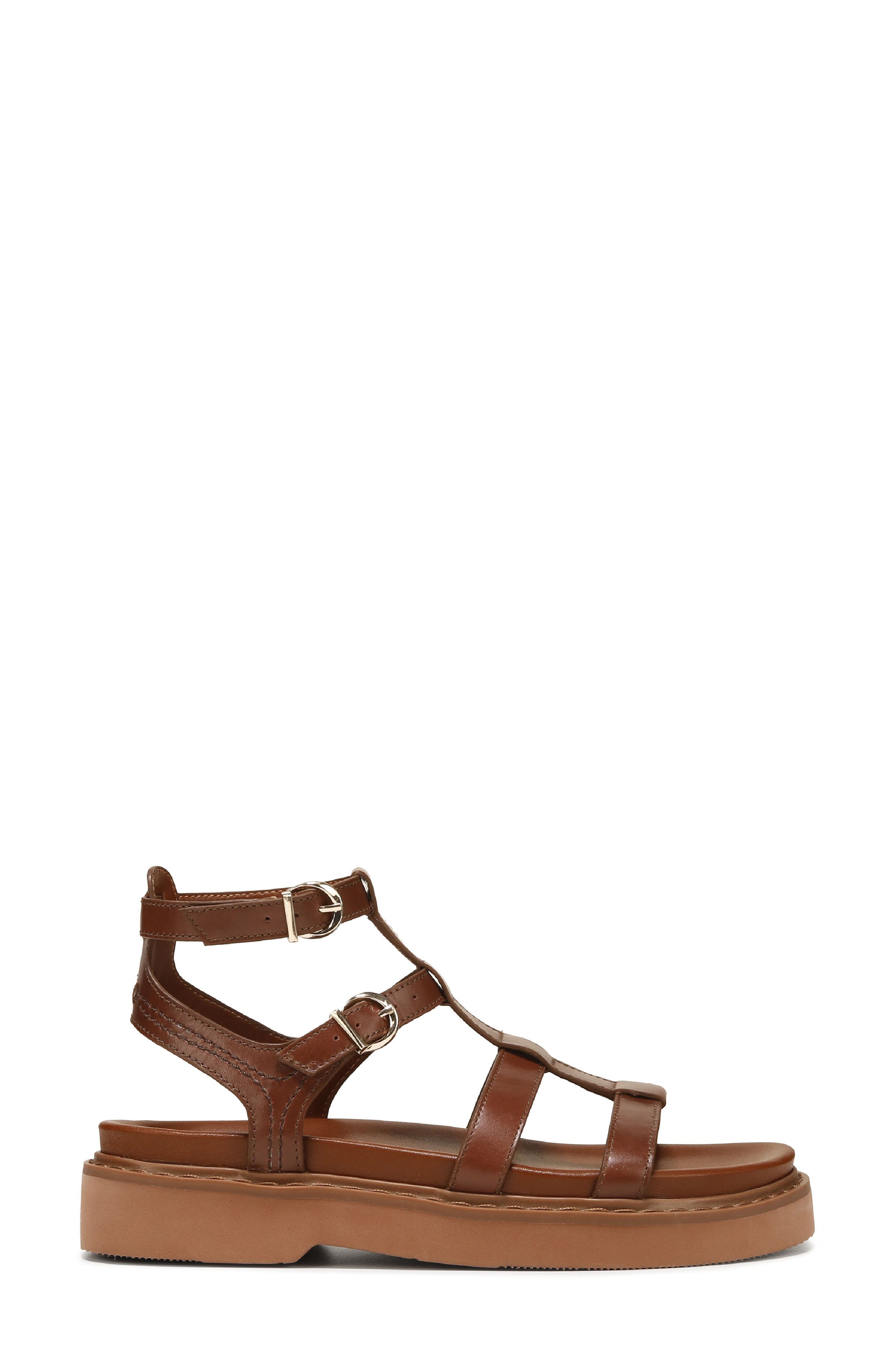 Lexie Ankle Strap Platform Sandal, Alternate, color, CARAMEL BROWN