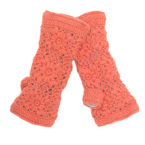Flower Crochet Handwarmers