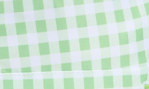 Area Stars Drawstring Gingham Bucket Hat In Green