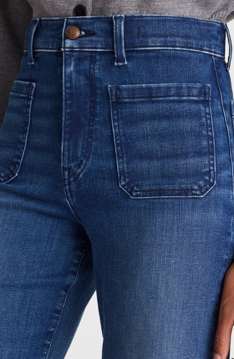 Madewell Emmy Patch Pocket High Waist Wide Leg Jeans, Alternate, color, Pelion Wash