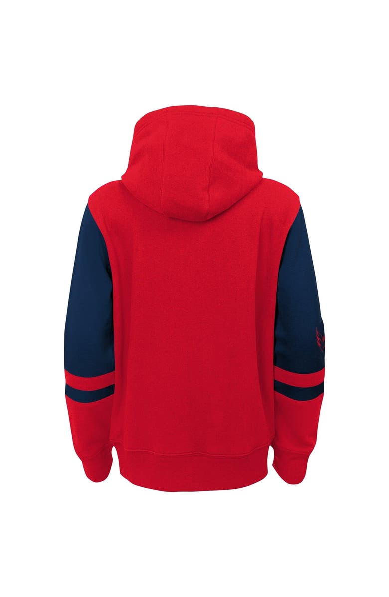 Outerstuff Youth Red Washington Capitals Face Off Color Block Full-Zip Hoodie, Alternate, color, 