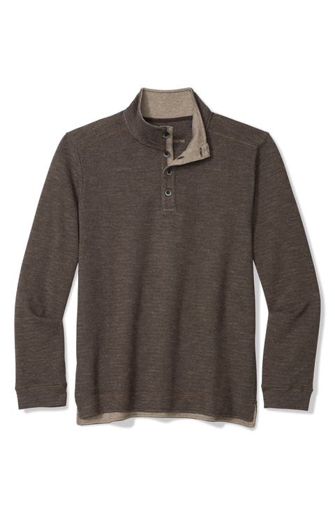 Camino Bluff Button Mock Neck Pullover