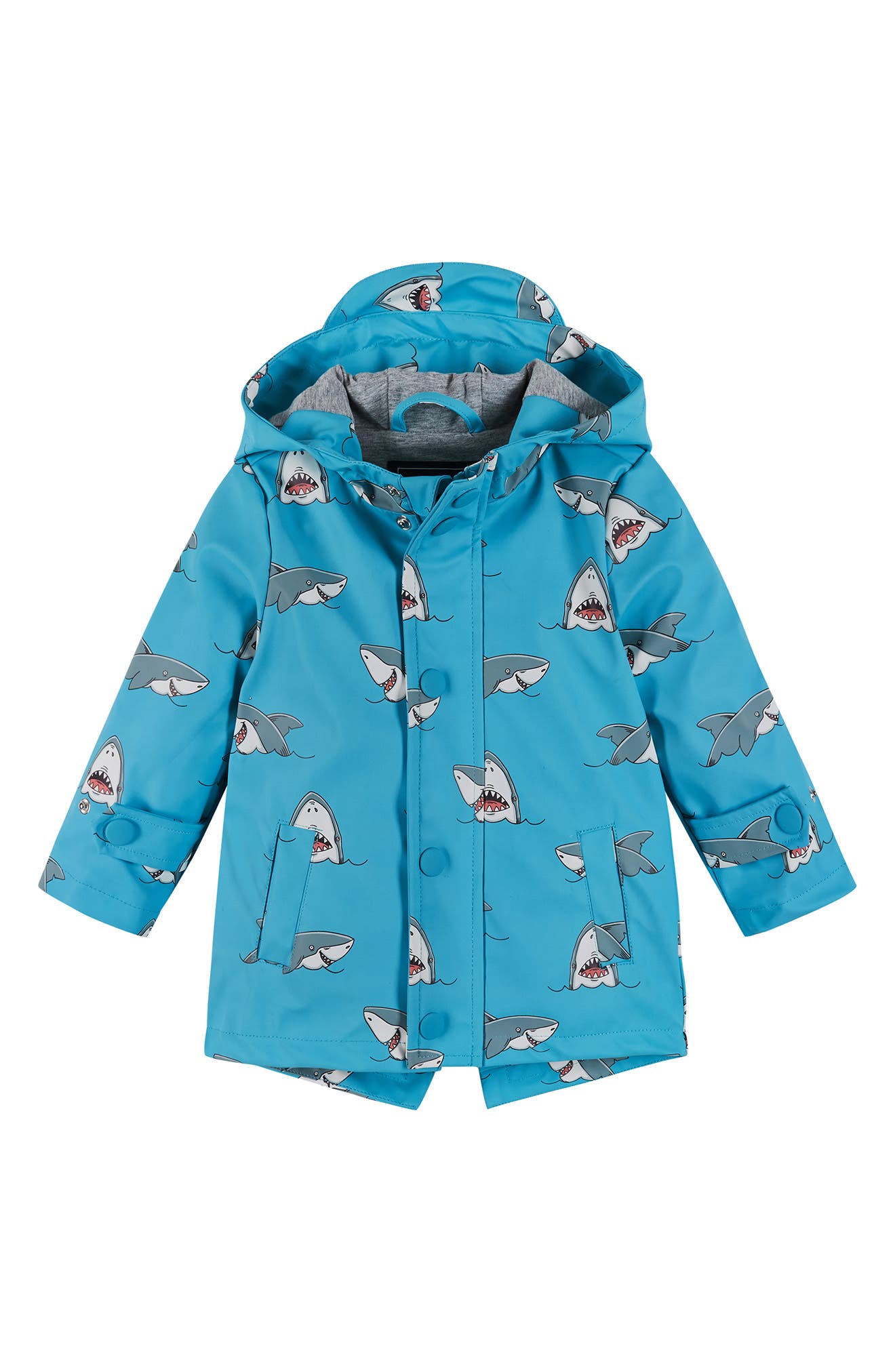Andy & Evan Shark Print Waterproof Hooded Raincoat