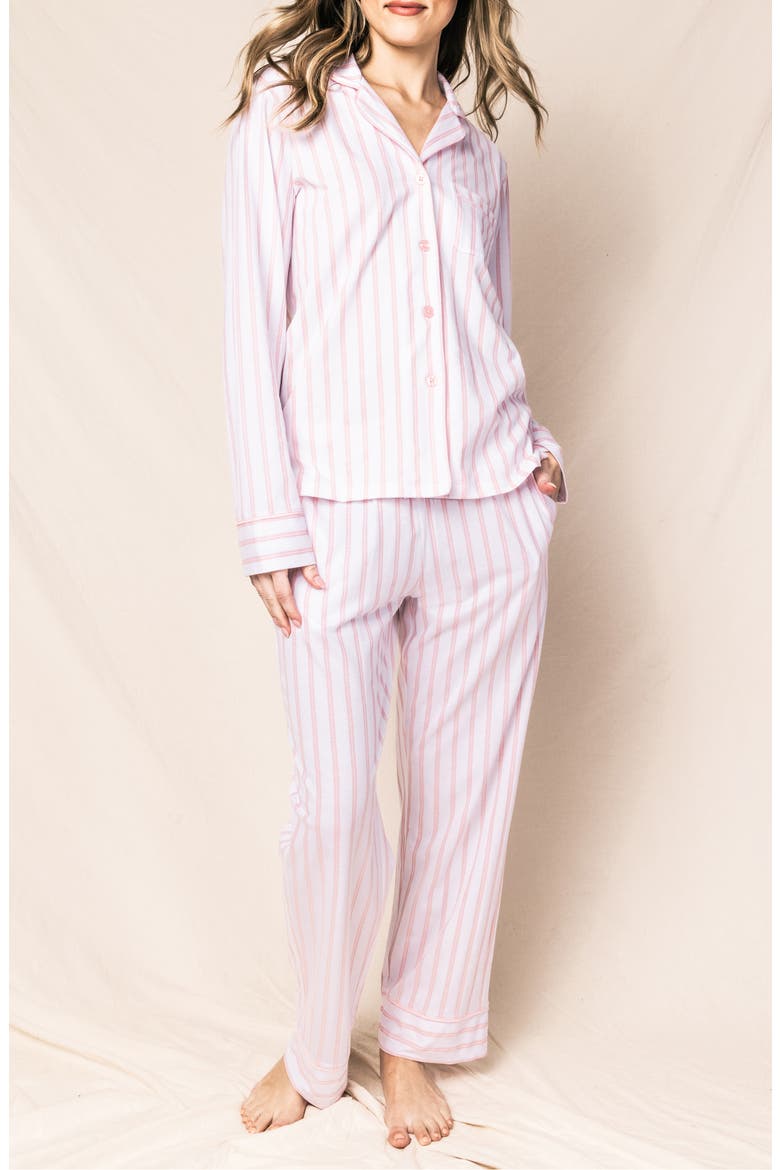 Stripe Classic Pima Cotton Pajamas, Main, color, PINK