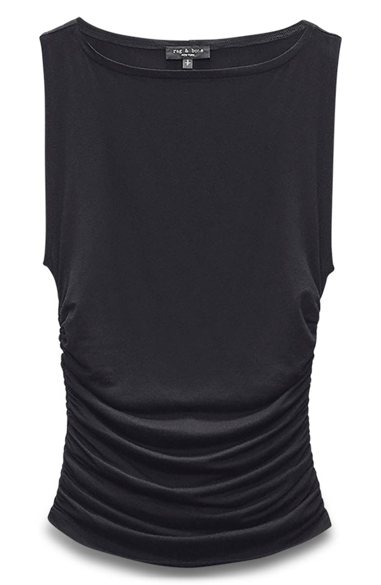 rag & bone Luca Shirred Tank Top, Alternate, color,