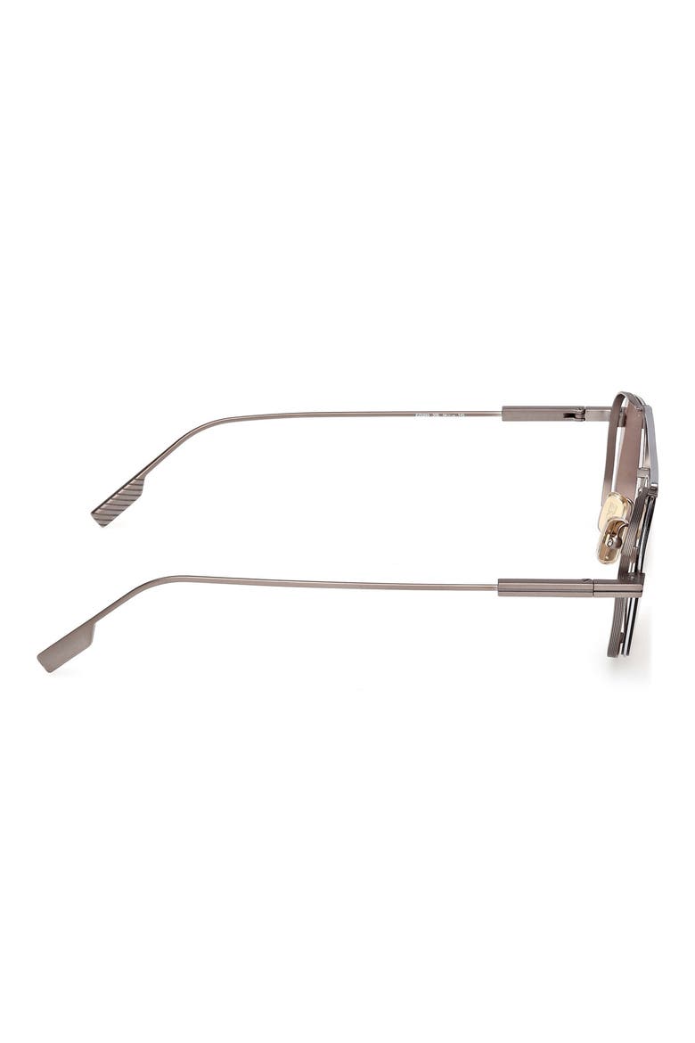 54mm Rectangular Sunglasses, Alternate, color, ANILINE / PALLADIUM / BROWN