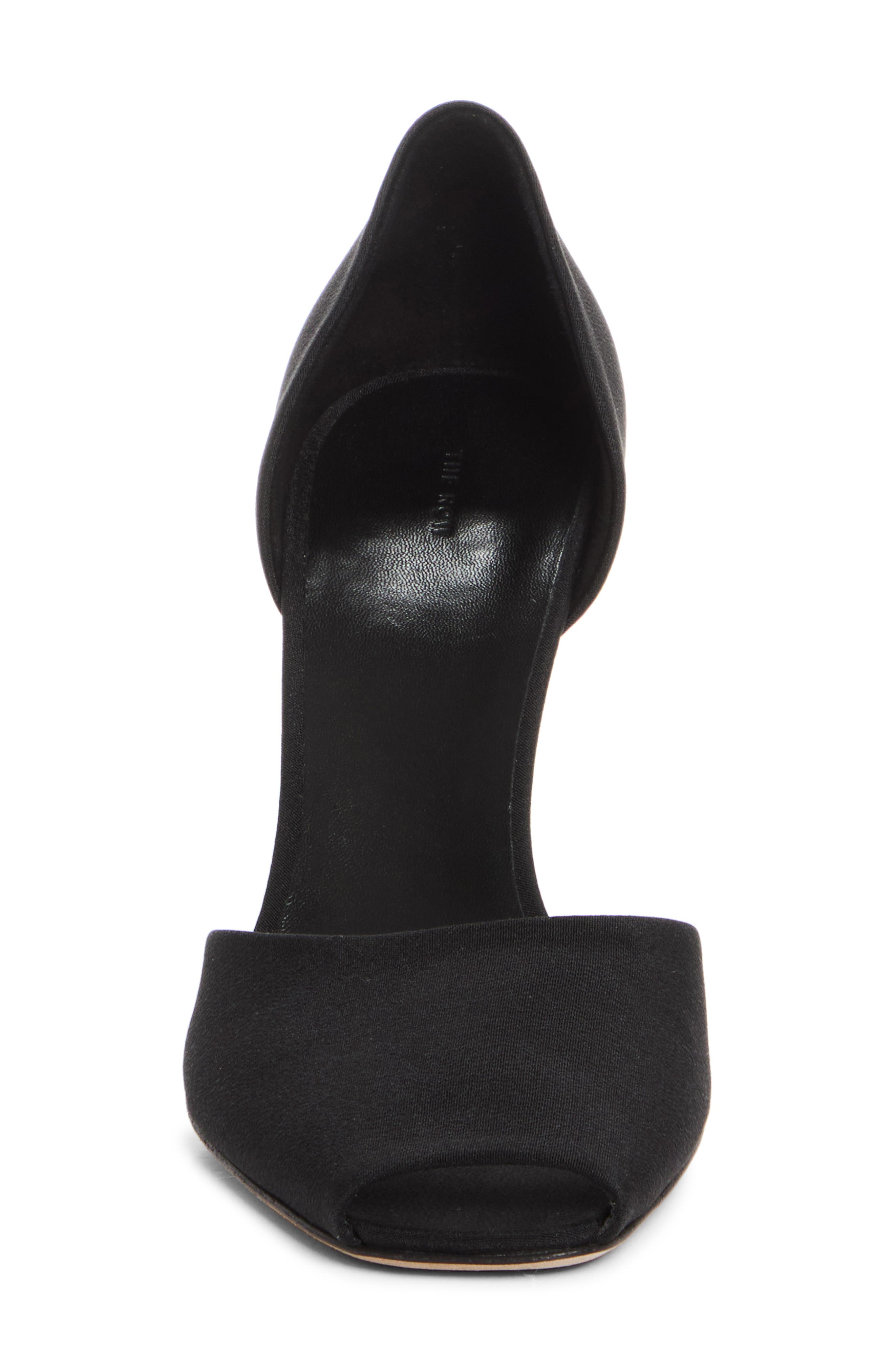 Noor Pointed Toe d'Orsay Pump, Alternate, color, BLACK