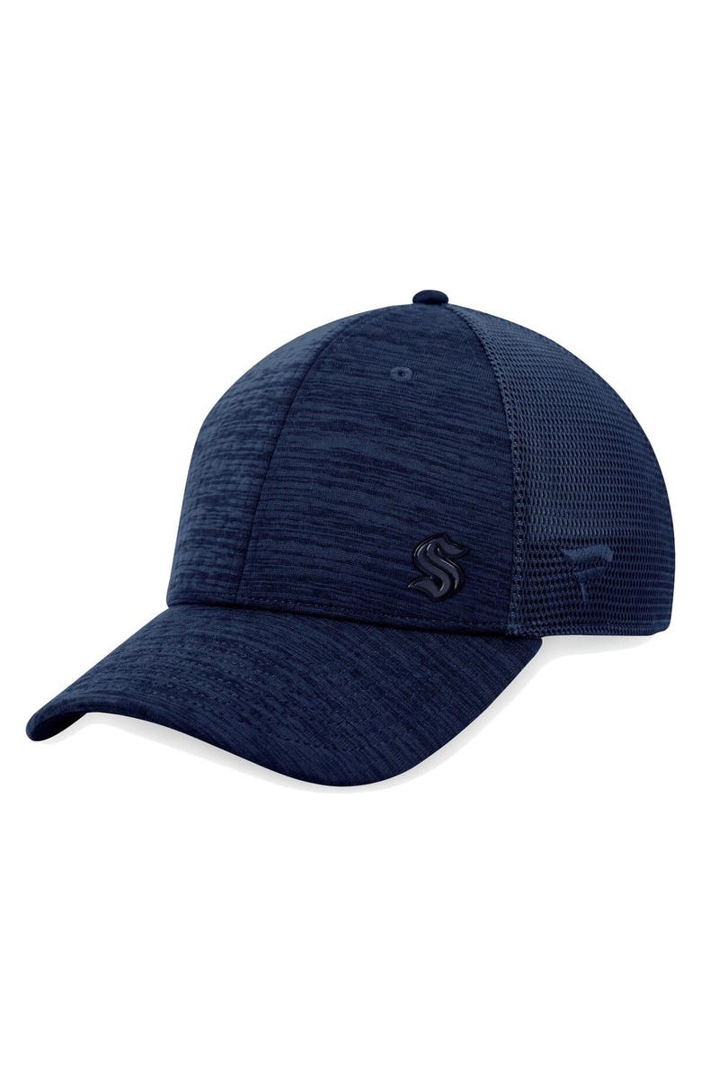 FANATICS Men's Fanatics Branded Deep Sea Blue Seattle Kraken Authentic Pro Road Flex Hat, Main, color, 