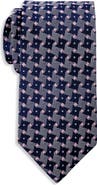 Oak Hill Premium by DXL Big & Tall Geometric Pattern Silk Tie