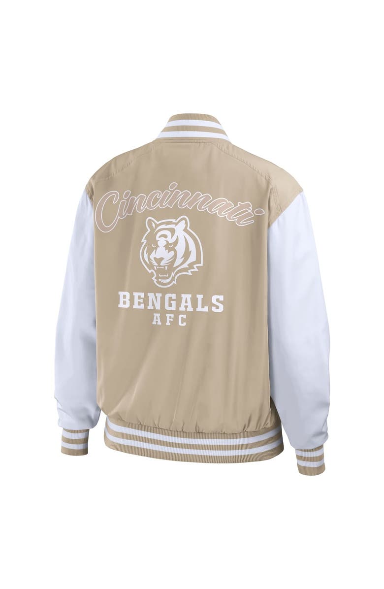 WEAR by Erin Andrews Women's WEAR by Erin Andrews Tan Cincinnati Bengals Tonal Full-Zip Bomber Jacket, Alternate, color, Tan