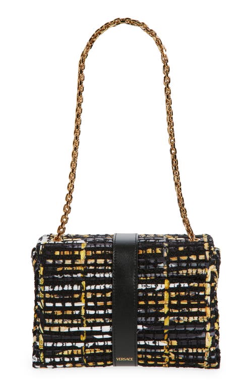 Versace Kleio Tweed Shoulder Bag In Multi