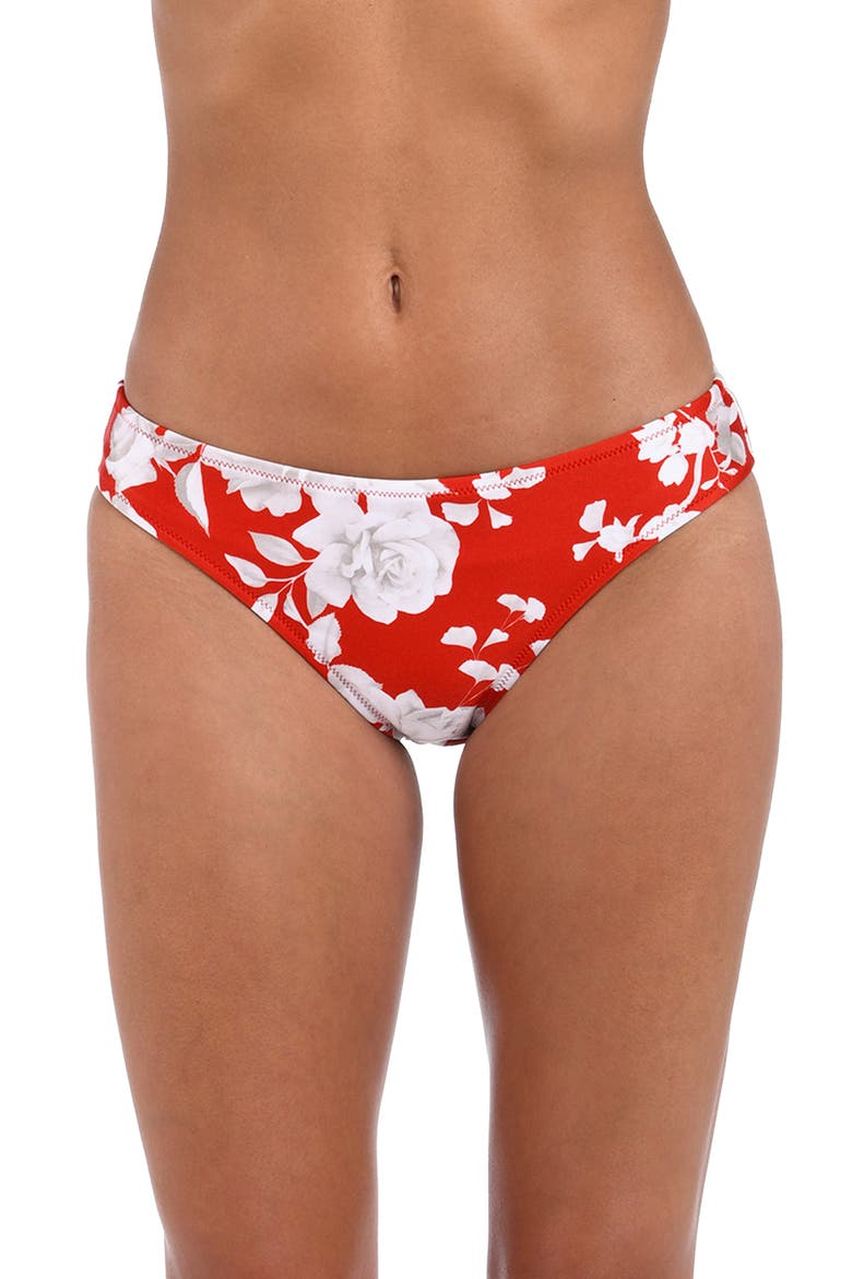 Nicole Ikebana Bikini Bottoms, Main, color, ROUGE