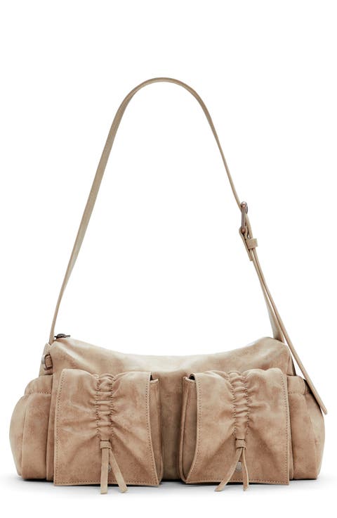 Faux Leather Shoulder Bag