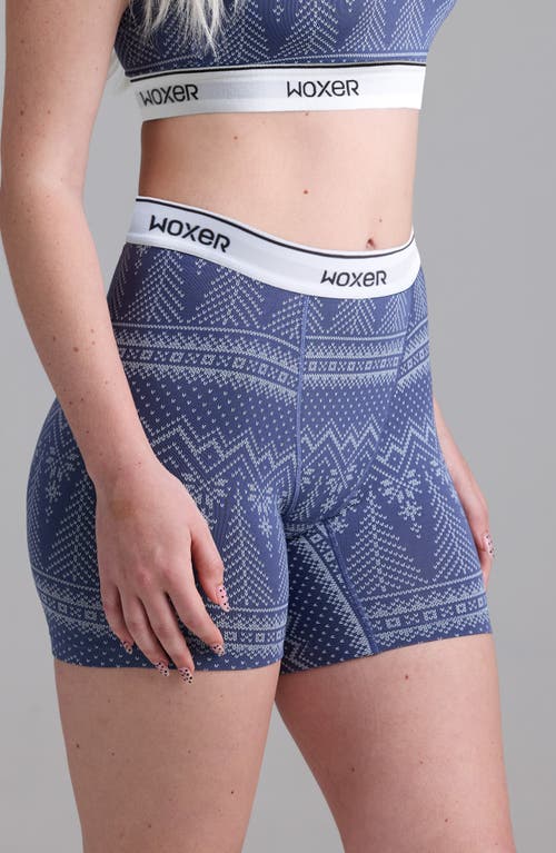 Woxer Baller High Rise Ultrasoft Boxer Briefs In Blue