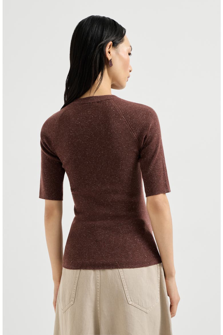 Sparkling cashmere sweater, Alternate, color, Bordeaux