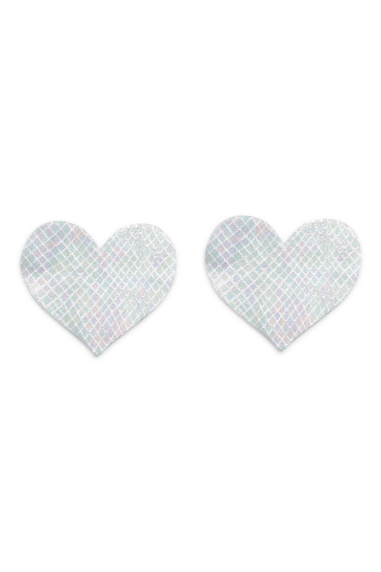 Bristols 6 Nippies Heart Nipple Covers, Main, color, WHITE