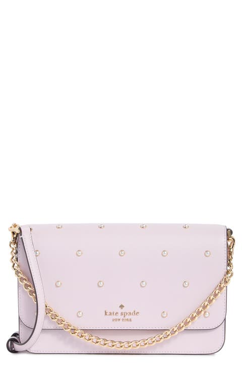 madison studded faux pearl crossbody bag