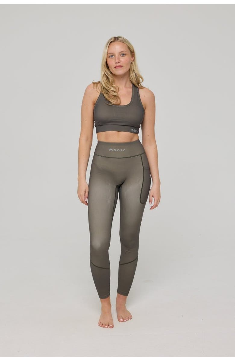 OOSC Infinite High Waisted Leggings - Khaki, Alternate, color, Khaki