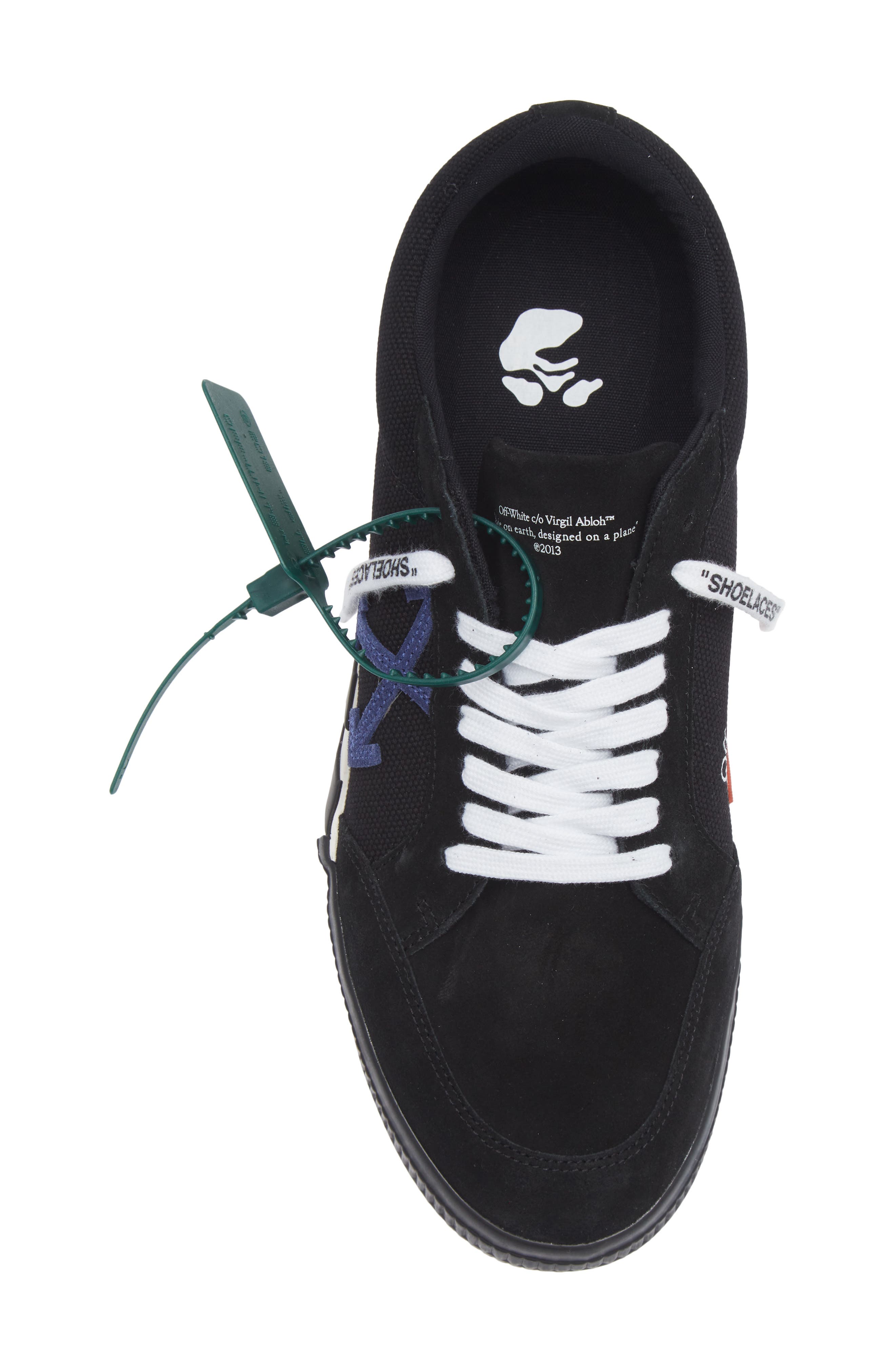 Off-White <p>Low Vulcanized Sneaker (Men)</p>, Alternate, color, Black Navy Blue