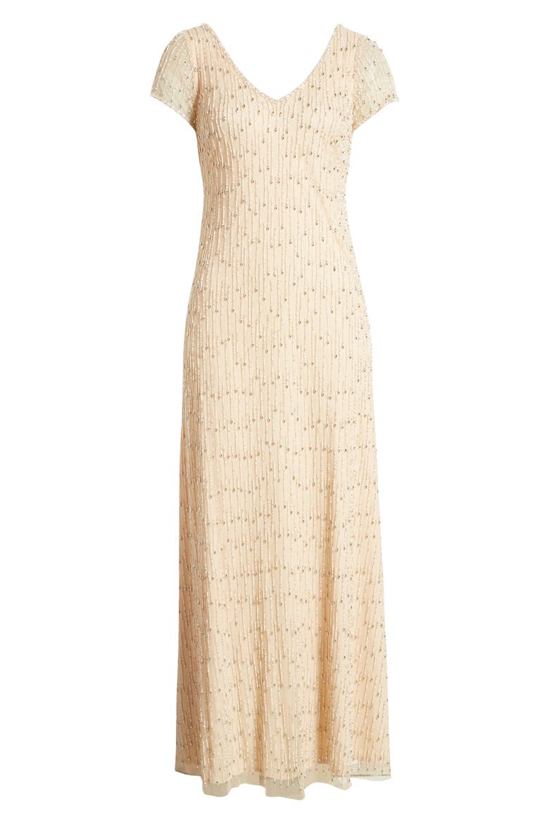 Beaded Gown, Alternate, color, BLUSH 610