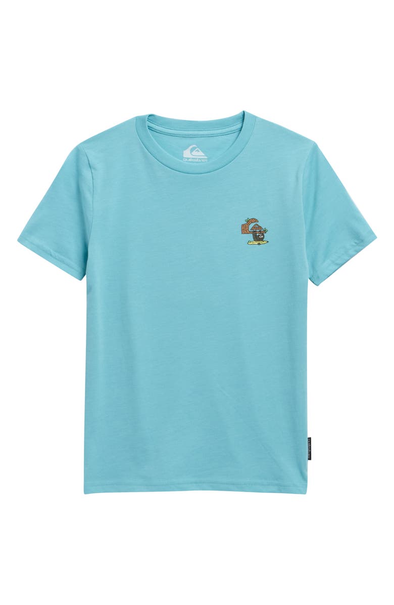 Quiksilver Kids' Slother Cotton Graphic T-Shirt, Main, color, Aqua Heather