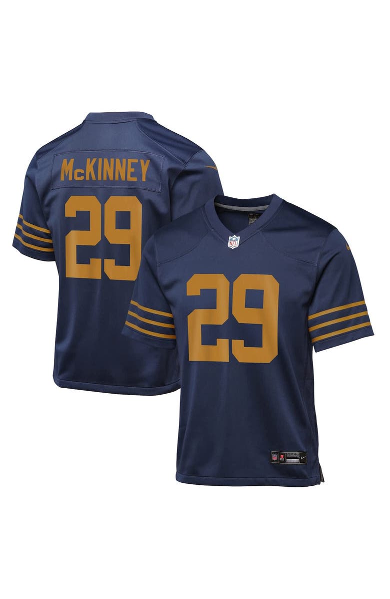 Nike Youth Nike Xavier McKinney Navy Green Bay Packers The 1923 Classic Game Jersey, Main, color, Navy