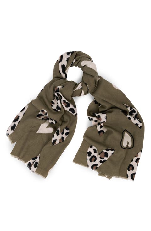 Leopard Heart Scarf