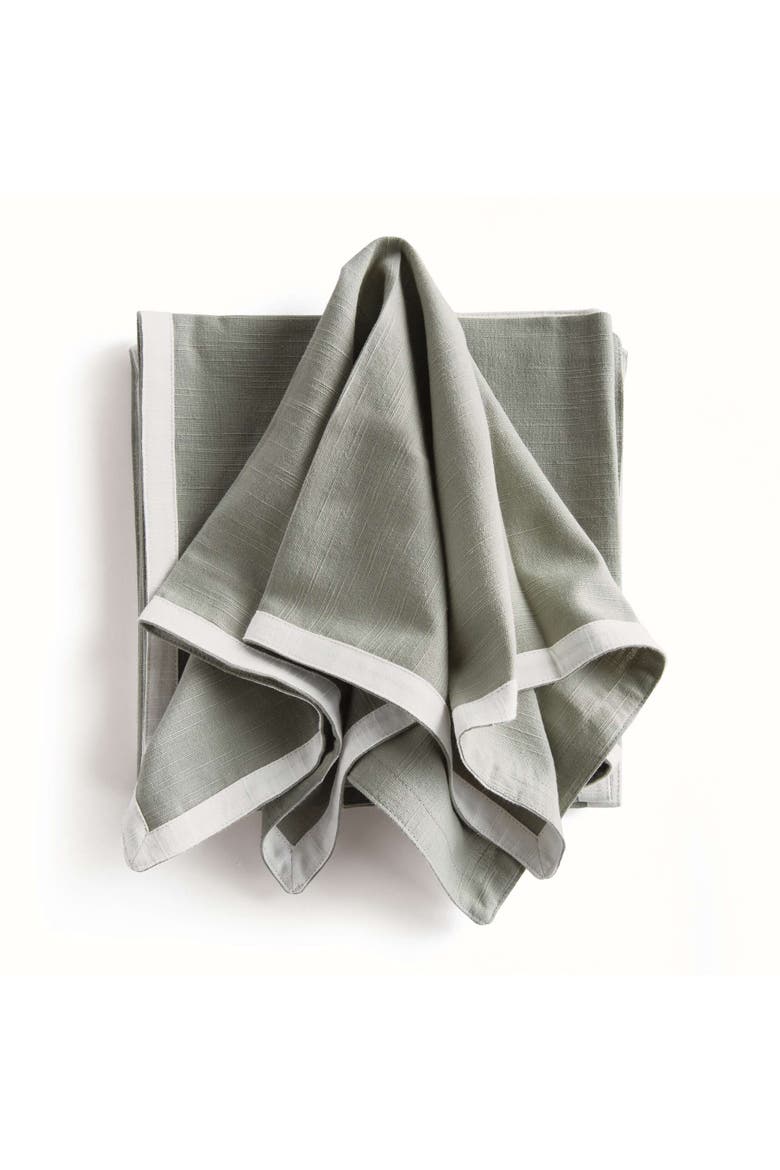 Fernbrook Dinner Napkins Set Of 4, Main, color, Green