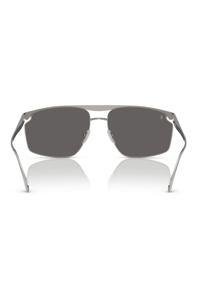 61mm Irregular Sunglasses, Alternate, color, GUNMETAL / MIRROR SILVER