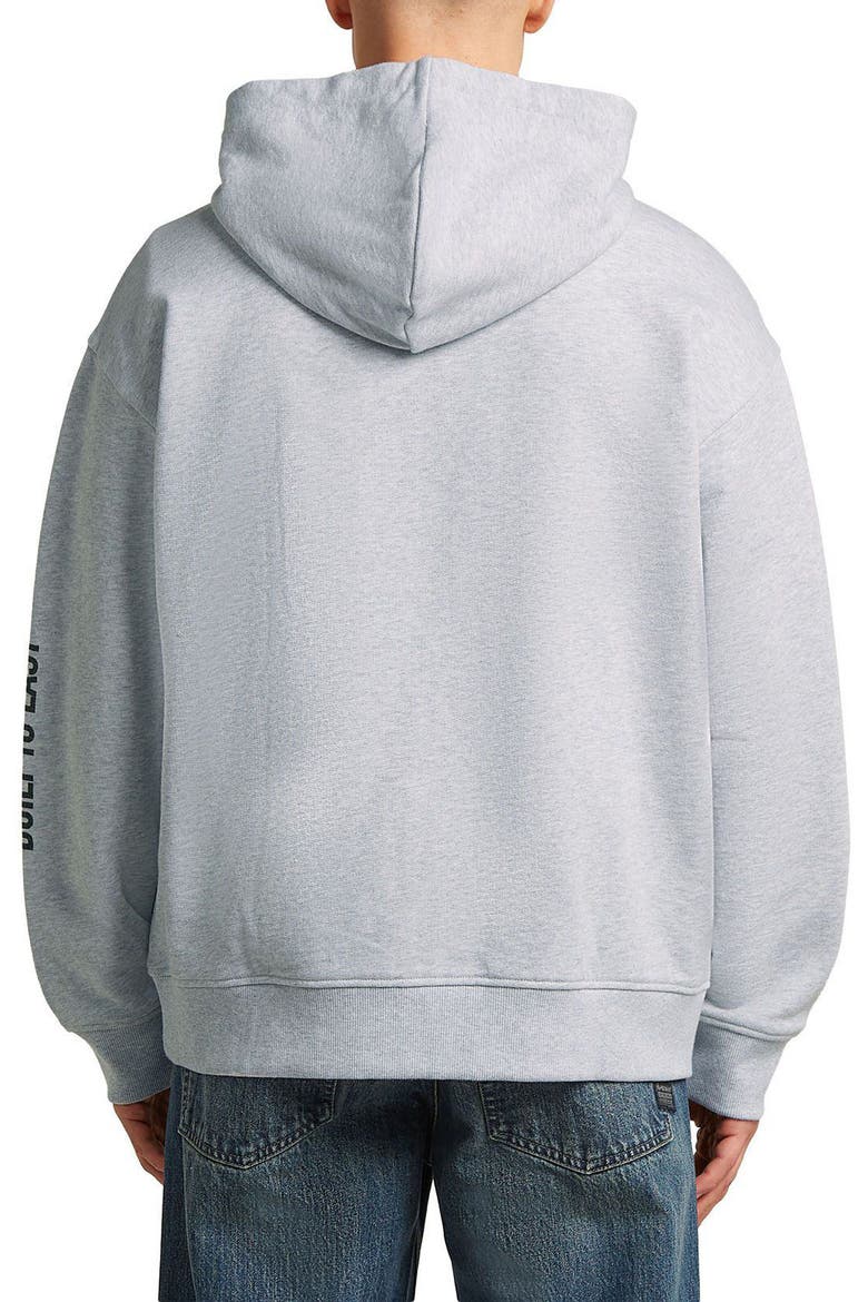 Stencil Graphic Relaxed Full Zip Hoodie, Alternate, color, LIGHT GREY HTR